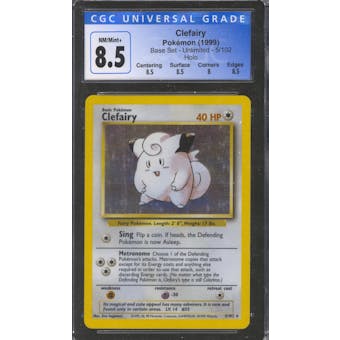 Pokemon Base Set Unlimited Clefairy 5/102 CGC 8.5