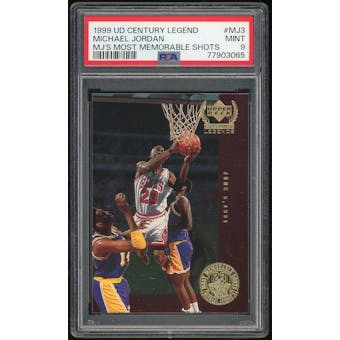 1999/00 UD Century Legends #MJ3 Michael Jordan Memorable Shots PSA 9 *3065 (Reed Buy)