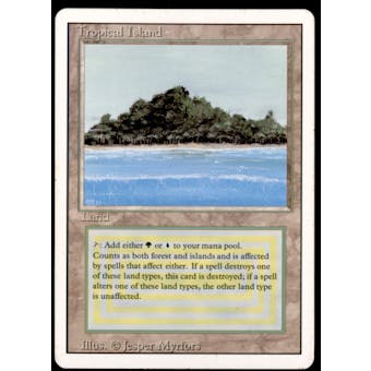 Magic the Gathering 3rd Ed Revised Tropical Island MODERATELY PLAYED (MP) *783