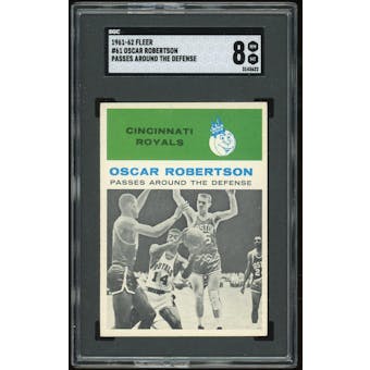1961/62 Fleer #61 Oscar Robertson IA SGC 8 *3622 (scratched) (Reed Buy)