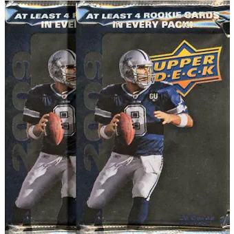 2009 Upper Deck Football Hobby Pack (Lot of 2)
