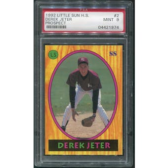 1992 Little Sun High School Baseball #2 Derek Jeter Rookie PSA 9 (MINT)