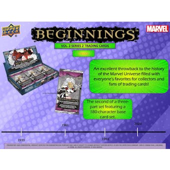Marvel Beginnings Volume 2 Series 2 Trading Cards Hobby Box (Upper Deck 2024) (Presell)