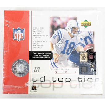 2001 Upper Deck Top Tier Football Hobby Box (Reed Buy)