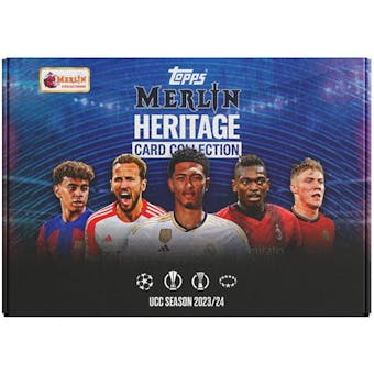 2023/24 Topps Merlin Heritage UEFA Club Competitions Soccer Hobby Box