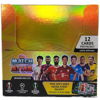 2021/22 Topps Match Attax Soccer Retail 24-Pack 12-Box Case