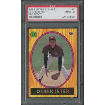 1992 Little Sun High School Baseball #2 Derek Jeter Rookie PSA 9 (MINT) *3159