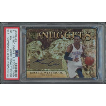 2010/11 Panini Gold Standard Basketball #16 Russell Westbrook Gold Nuggets Auto #1/1 PSA 8 (NM-MT)