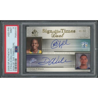 2005/06 SP Authentic Basketball #PW Chris Paul Deron Williams Sign Of The Times Dual Rookie Auto #46/50 PSA 9