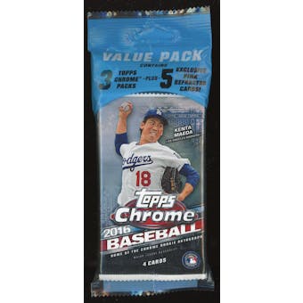 2016 Topps Chrome Baseball Value Pack (Pink Refractors) (Reed Buy)