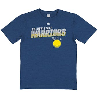 Golden State Warriors Majestic The City Big Timers Blue Performance Tee Shirt (Adult X-Large)