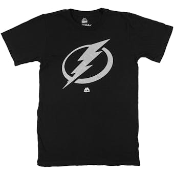 Tampa Bay Lightning Majestic Prepared Play Black Tee Shirt (Adult X-Large)