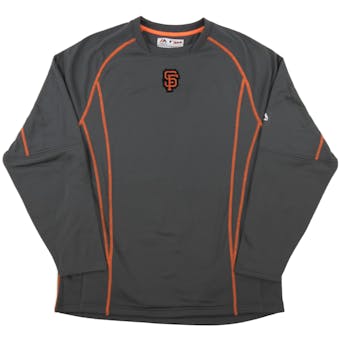 San Francisco Giants Majestic Grey Performance On Field Practice Fleece Pullover (Adult Large)