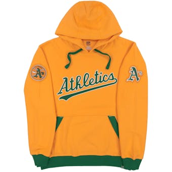 Oakland Athletics Majestic Gold Reach Forever Fleece Hoodie (Adult Large)