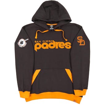 San Diego Padres Majestic Brown Reach Forever Fleece Hoodie (Adult Small)