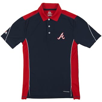 Atlanta Braves Majestic 10th Power Navy Performance Polo (Adult Small)