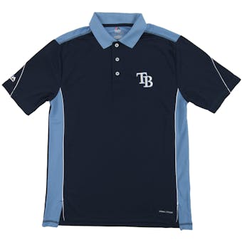 Tampa Bay Rays Majestic 10th Power Navy Performance Polo (Adult Large)