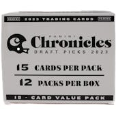 2023 Panini Chronicles Draft Football Jumbo Value 12-Pack Box (Green Parallels!)