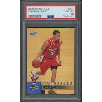 2009/10 Upper Deck Basketball #234 Stephen Curry Rookie PSA 10 (GEM MT)