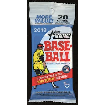 2018 Topps Heritage Baseball Jumbo Value Pack (Walmart) (Reed Buy)