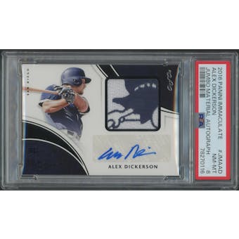 2016 Panini Immaculate Collection Baseball #18 Alex Dickerson Black Jumbo Rookie Patch Auto #1/1 PSA 8 (NM-MT)