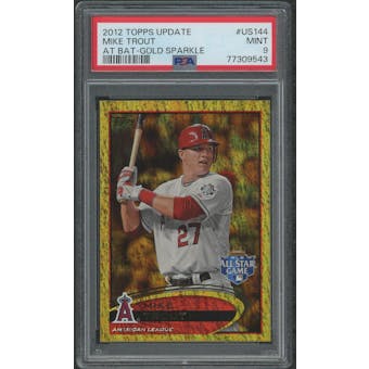 2012 Topps Update Baseball #US144 Mike Trout Gold Sparkle PSA 9 (MINT)