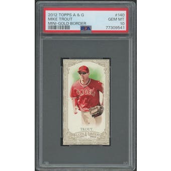 2012 Topps Allen And Ginter Baseball #140 Mike Trout Mini Gold Border PSA 10 (GEM MT)