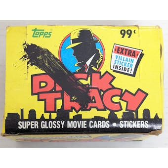 Dick Tracy Movie Cards Jumbo Box (1990 Topps) (Reed Buy)