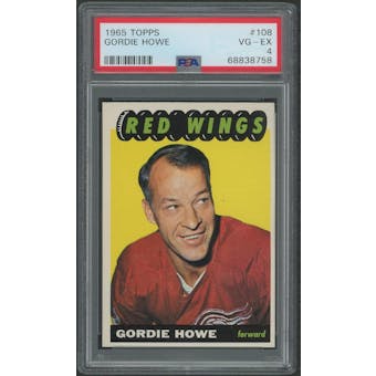 1965/66 Topps Hockey #108 Gordie Howe PSA 4 (VG-EX)