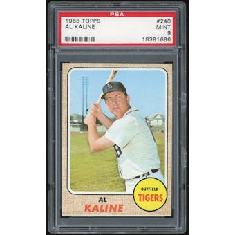 1968 Topps #240 Al Kaline PSA 9 *1686 (Reed Buy)