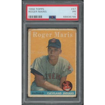 1958 Topps Baseball #47 Roger Maris Rookie PSA 1 (PR)