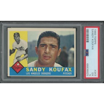 1960 Topps Baseball #343 Sandy Koufax PSA 5 (EX)