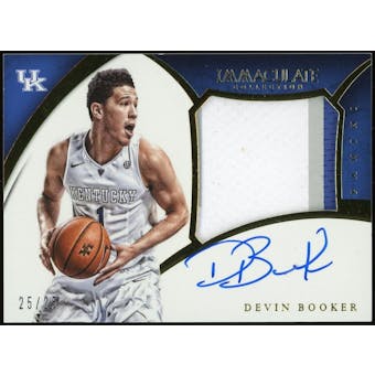 2015/16 Immaculate Collection Collegiate Gold #354 Devin Booker Auto Patch #/25 (Reed Buy)