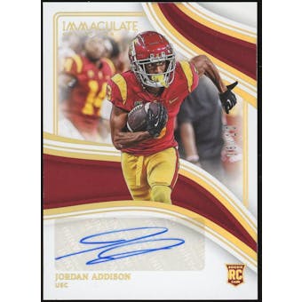 2023 Immaculate Collection Collegiate Rookie Autographs Gold #RAJA Jordan Addison #/10 (Reed Buy)