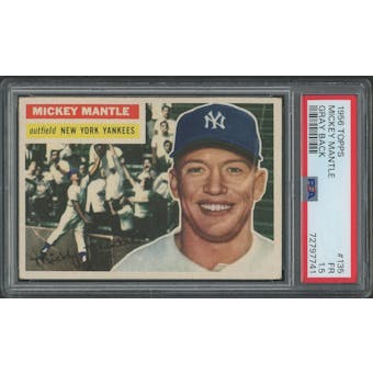 1956 Topps Baseball #135 Mickey Mantle PSA 1.5 (FR)