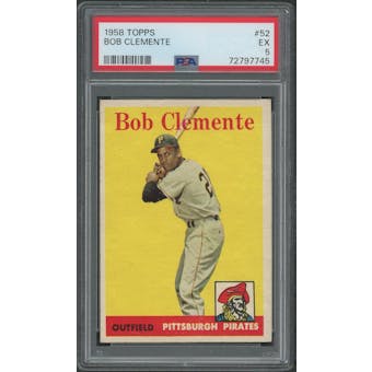 1958 Topps Baseball #52 Roberto Clemente PSA 5 (EX)