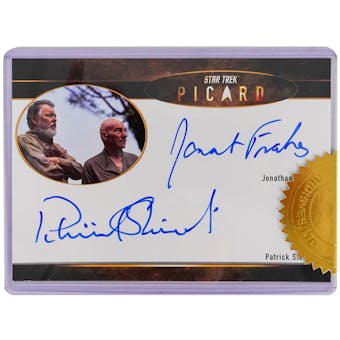 Star Trek Picard Seasons 2 & 3 Dual Signed Card (Patrick Stewart & Jonathan Frakes) (Rittenhouse 2024)