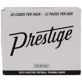 2023 Panini Prestige Football Jumbo Value 12-Pack Box