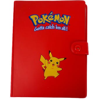 Pokemon 1999 WOTC 4-Pocket Binder Red Pikachu - Nice Condition