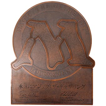 Magic the Gathering Memorabilia Japanese Tournament Store Metal Plaque Organized Play WOTC WPN