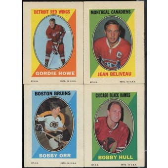 1970/71 Topps / O-Pee-Chee Hockey Sticker Stamps Complete Set