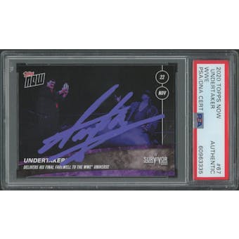 2020 Topps Now WWE #67 Undertaker Auto PSA/DNA Authentic