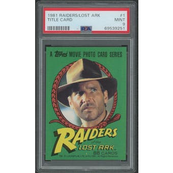 1981 Topps Raiders of the Lost Ark #1 Title Card PSA 9 (MINT)