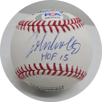 John Smoltz Autographed OML Manfred Baseball w/insc PSA/DNA AK32079 (Reed Buy)