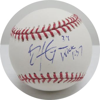 Bryce Harper Autographed OML Selig Baseball w/insc GA GV629247 (Reed Buy)