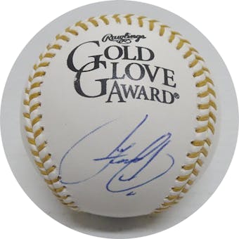 Francisco Lindor Autographed Gold Glove Zlaket Baseball JSA VV00950 (Reed Buy)