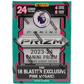 2023/24 Panini Prizm Premier League EPL Soccer 6-Pack Blaster Box (Pink Mosaic Prizms!)