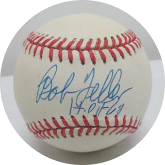 Bob Feller Autographed AL Budig Baseball w/insc PSA/DNA AJ79384 (Reed Buy)