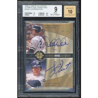2009 Ultimate Collection Dual Signatures #UDS12 Derek Jeter/Bucky Dent #/50 BGS 9 Auto 10 *5507 (Reed Buy)