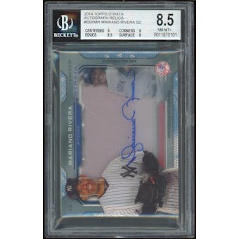 2014 Topps Strata Autograph Relics #SSRMR Mariano Rivera #/25 BGS 8.5 Auto 10 *0101 (Reed Buy)